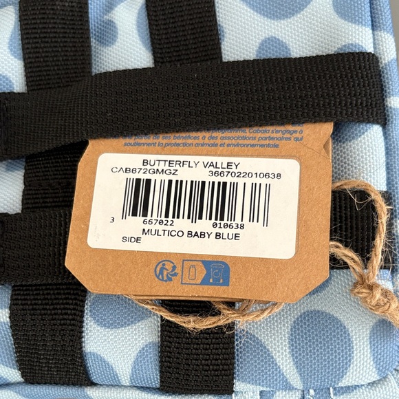 Blue Floral Cabaia Pouch with Keychain NEW - Picture 2 of 4